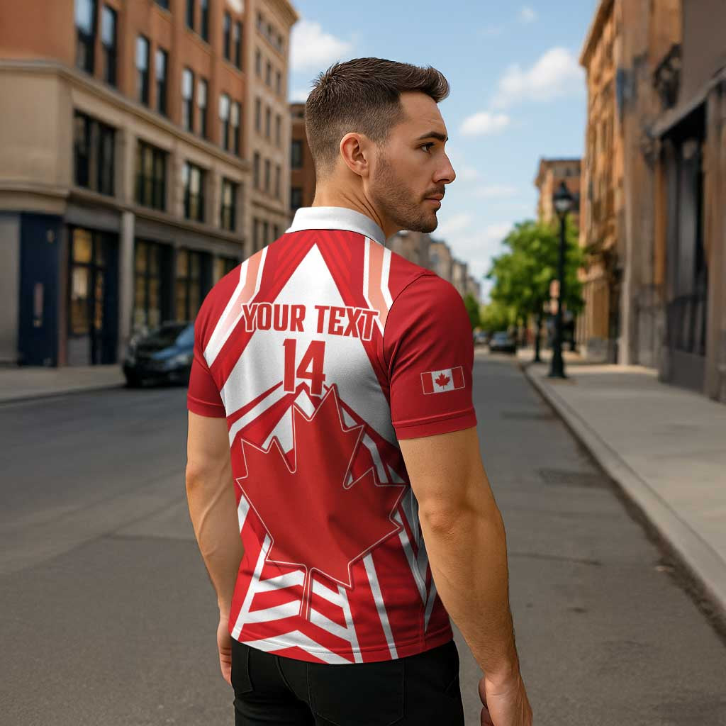 Canada 2026 Soccer Custom Zipper Polo Shirt Les Rouges Go Champions
