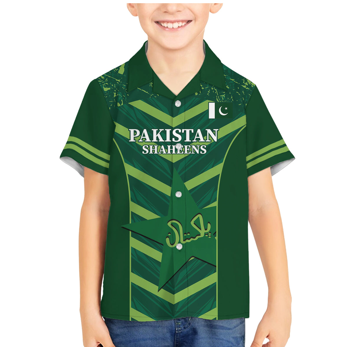 Custom Pakistan Cricket Family Matching Mermaid Dress and Hawaiian Shirt 2024 World Cup Go Shaheens - Wonder Print Shop