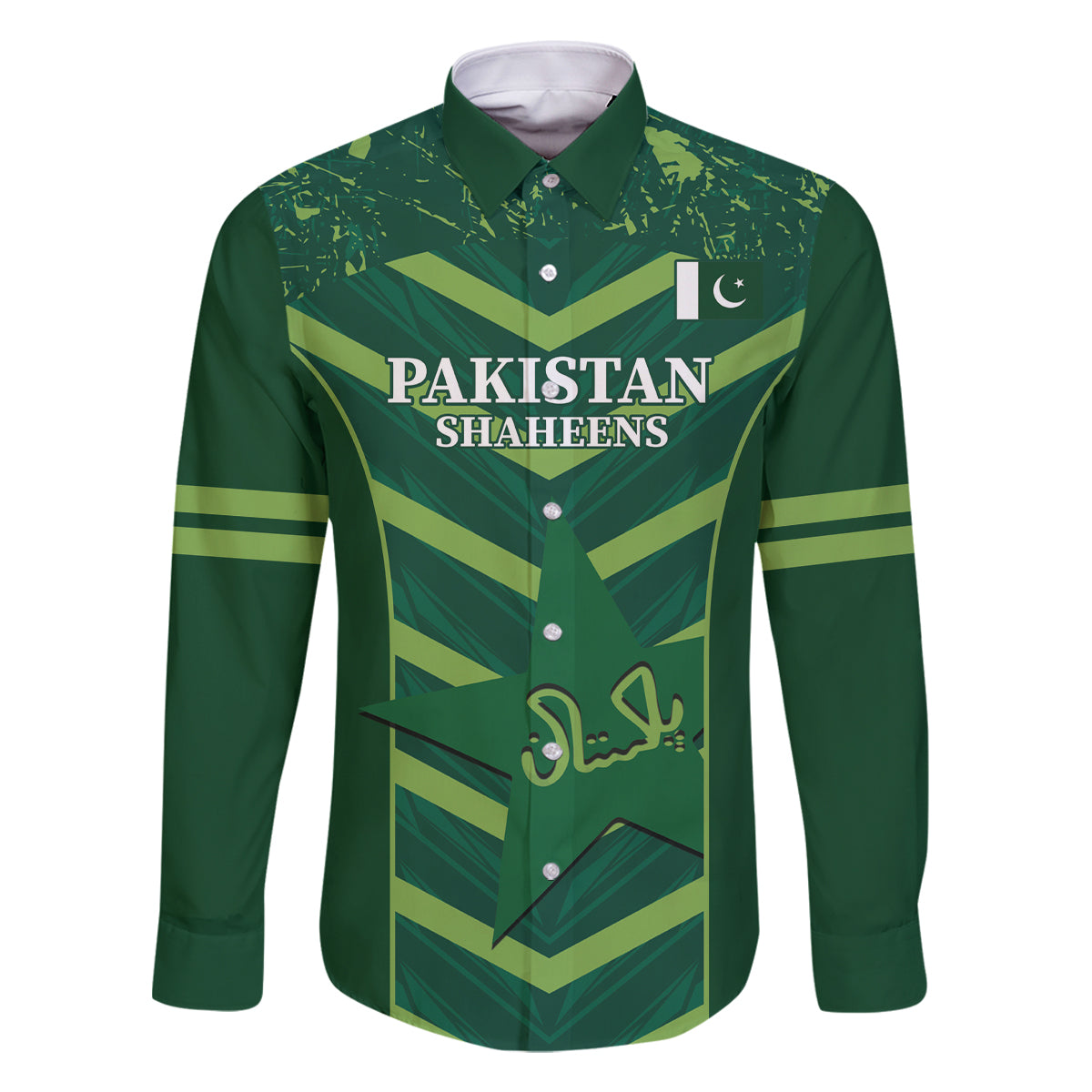 Custom Pakistan Cricket Family Matching Off The Shoulder Long Sleeve Dress and Hawaiian Shirt 2024 World Cup Go Shaheens - Wonder Print Shop