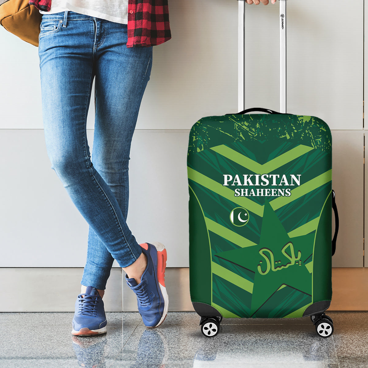 Pakistan Cricket Luggage Cover 2024 World Cup Go Shaheens - Wonder Print Shop