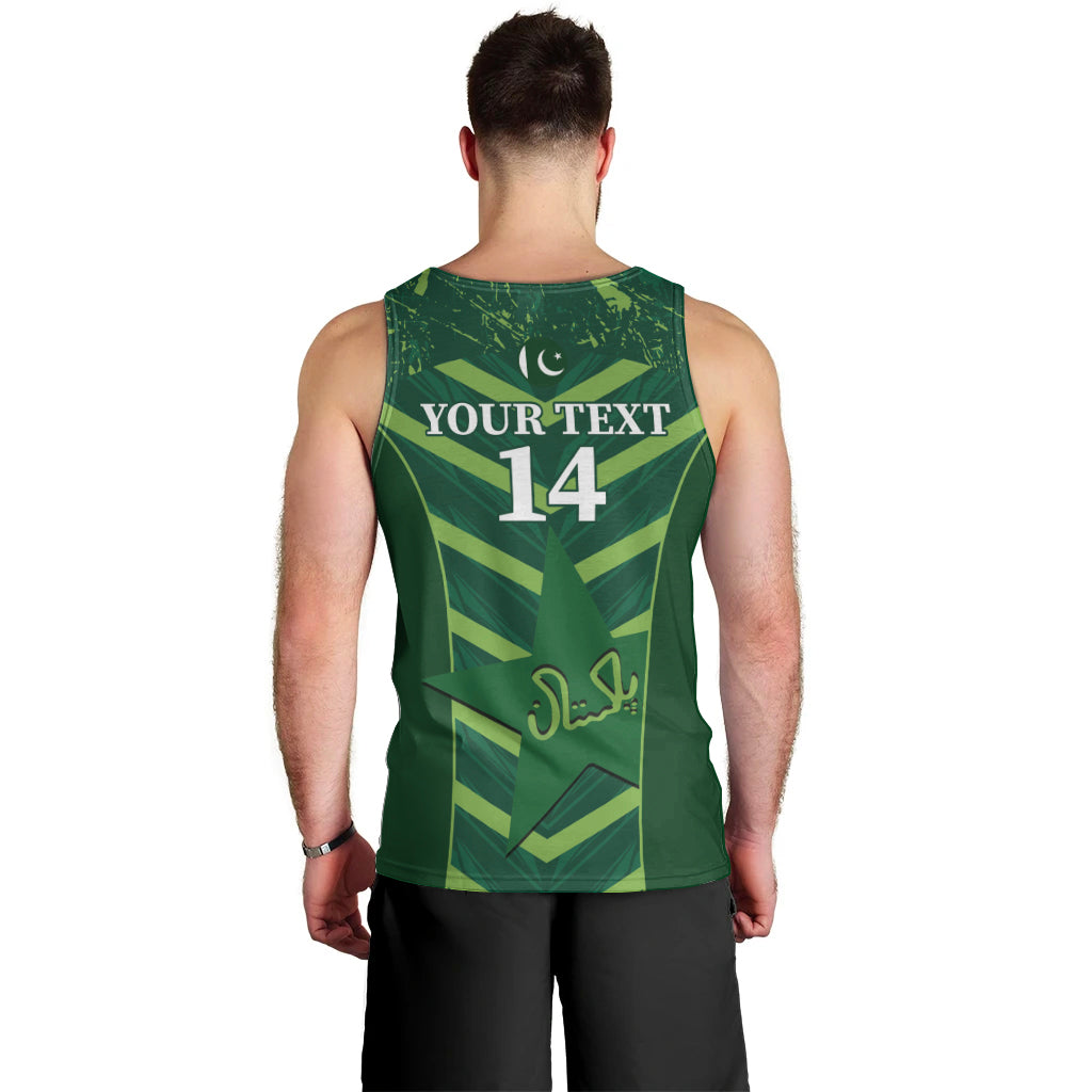 Custom Pakistan Cricket Men Tank Top 2024 World Cup Go Shaheens - Wonder Print Shop