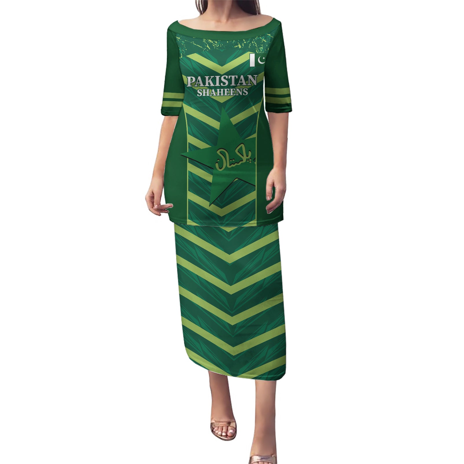 Custom Pakistan Cricket Puletasi 2024 World Cup Go Shaheens - Wonder Print Shop