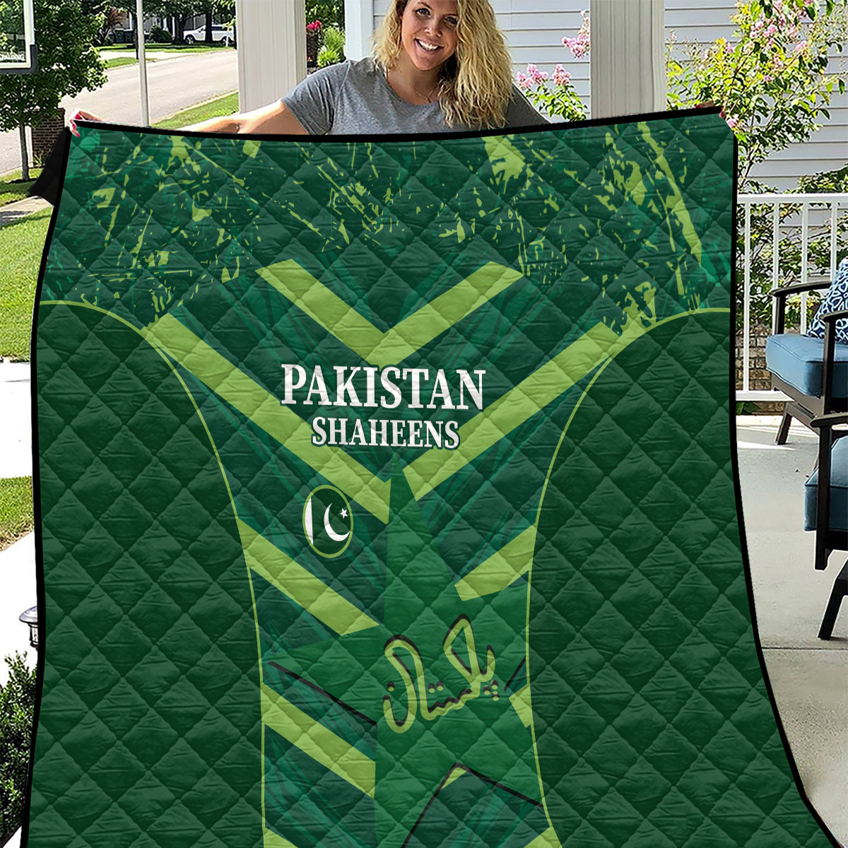Custom Pakistan Cricket Quilt 2024 World Cup Go Shaheens