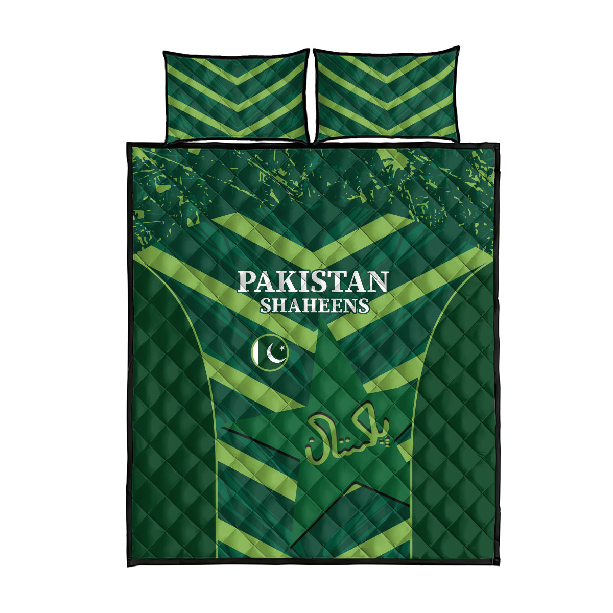 Pakistan Cricket Quilt Bed Set 2024 World Cup Go Shaheens - Wonder Print Shop