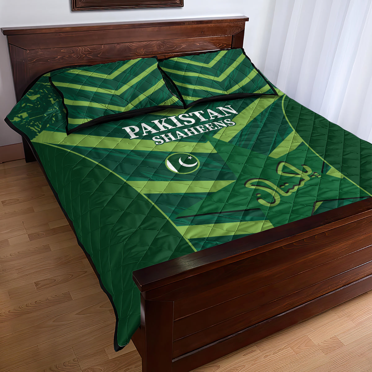 Pakistan Cricket Quilt Bed Set 2024 World Cup Go Shaheens - Wonder Print Shop