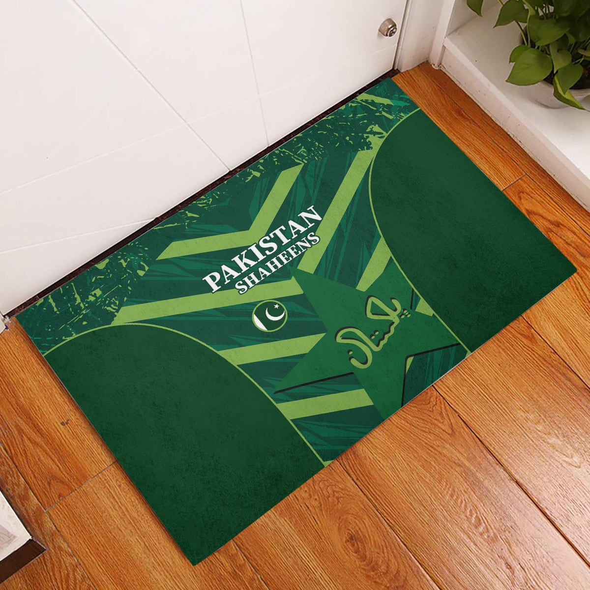 Pakistan Cricket Rubber Doormat 2024 World Cup Go Shaheens - Wonder Print Shop