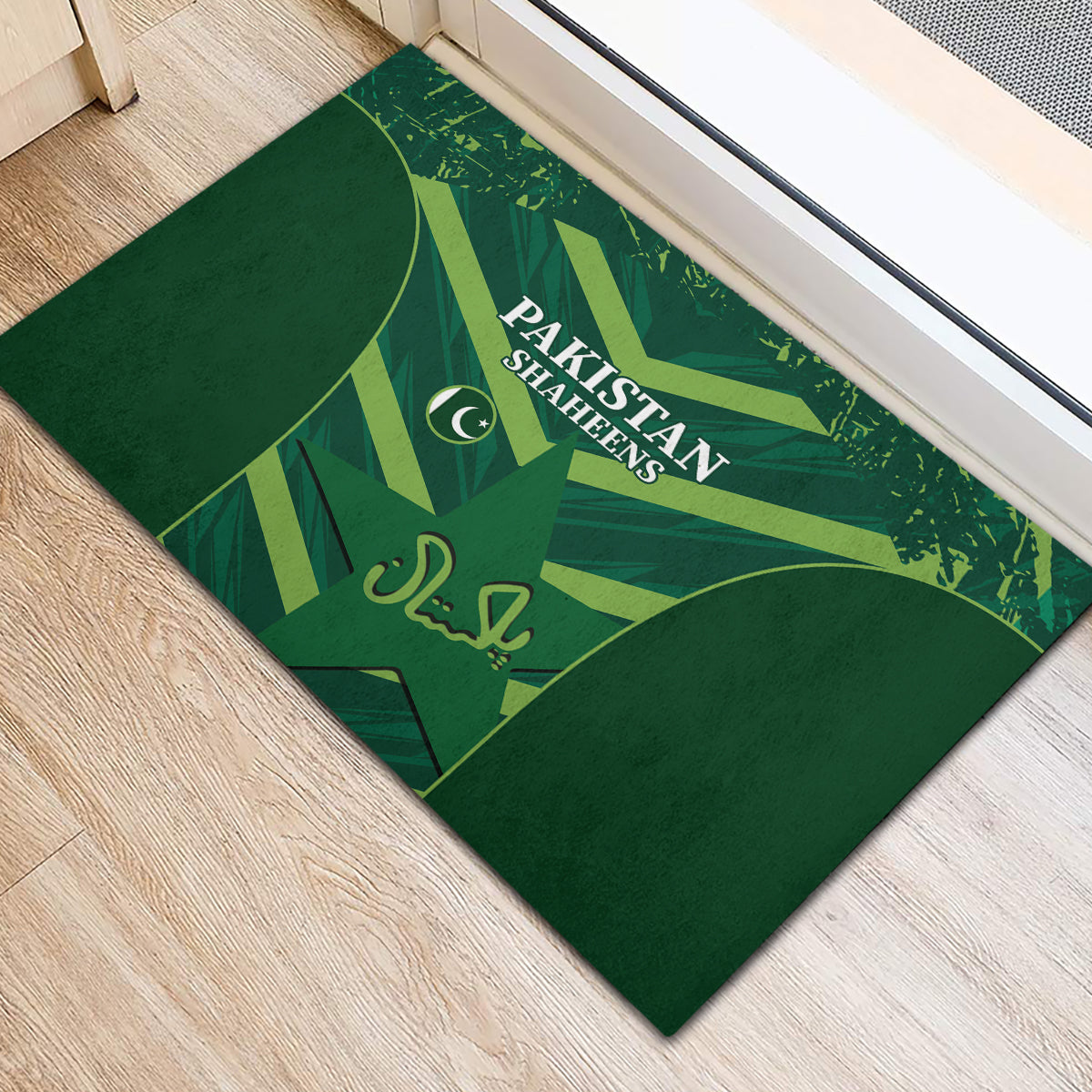 Pakistan Cricket Rubber Doormat 2024 World Cup Go Shaheens - Wonder Print Shop