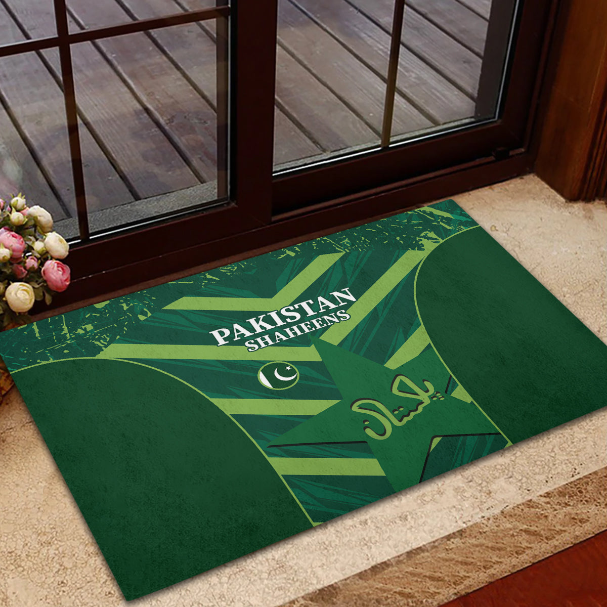 Pakistan Cricket Rubber Doormat 2024 World Cup Go Shaheens - Wonder Print Shop
