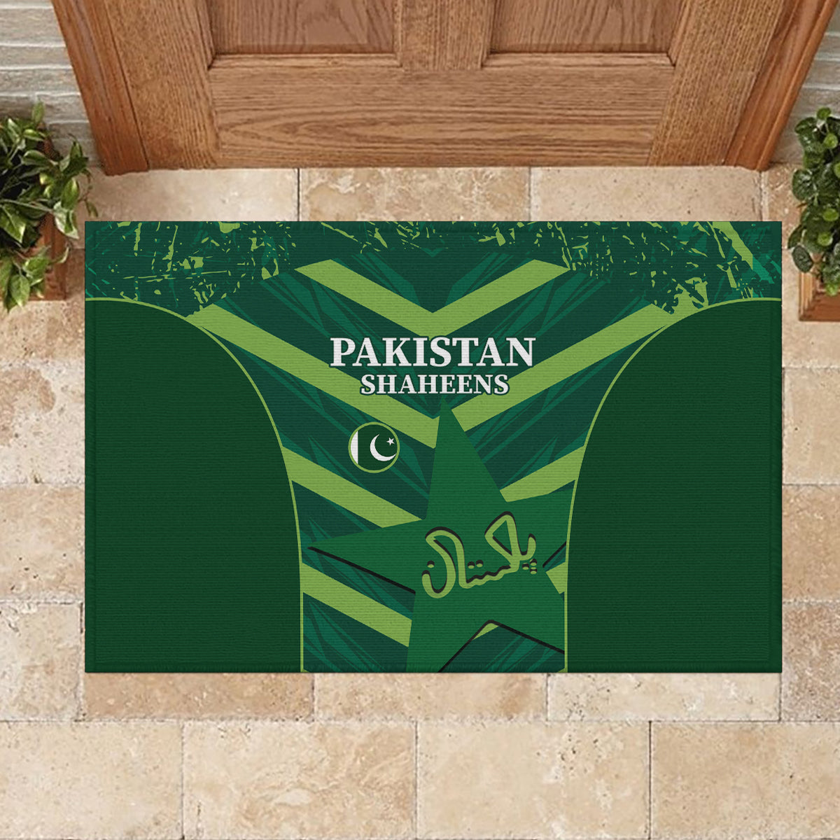 Pakistan Cricket Rubber Doormat 2024 World Cup Go Shaheens - Wonder Print Shop