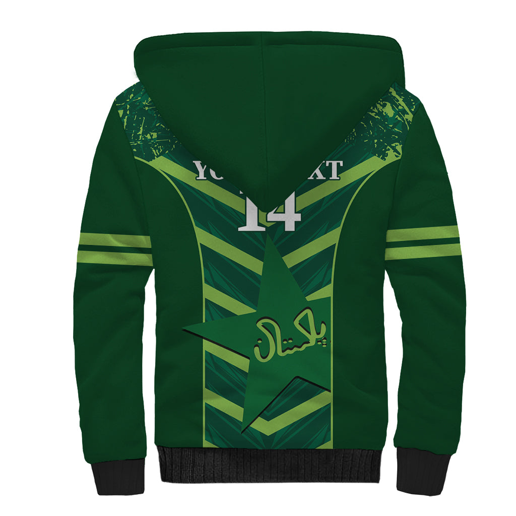 Custom Pakistan Cricket Sherpa Hoodie 2024 World Cup Go Shaheens - Wonder Print Shop
