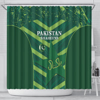 Custom Pakistan Cricket Shower Curtain 2024 World Cup Go Shaheens