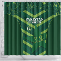 Custom Pakistan Cricket Shower Curtain 2024 World Cup Go Shaheens