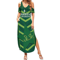 Custom Pakistan Cricket Summer Maxi Dress 2024 World Cup Go Shaheens - Wonder Print Shop