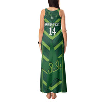 Custom Pakistan Cricket Tank Maxi Dress 2024 World Cup Go Shaheens - Wonder Print Shop
