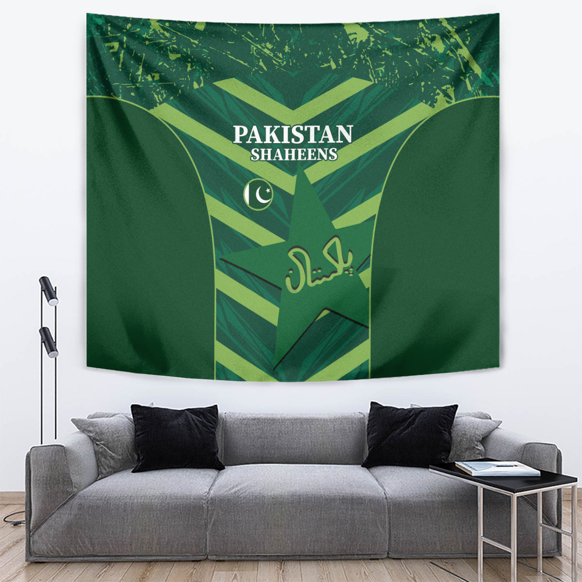 Custom Pakistan Cricket Tapestry 2024 World Cup Go Shaheens