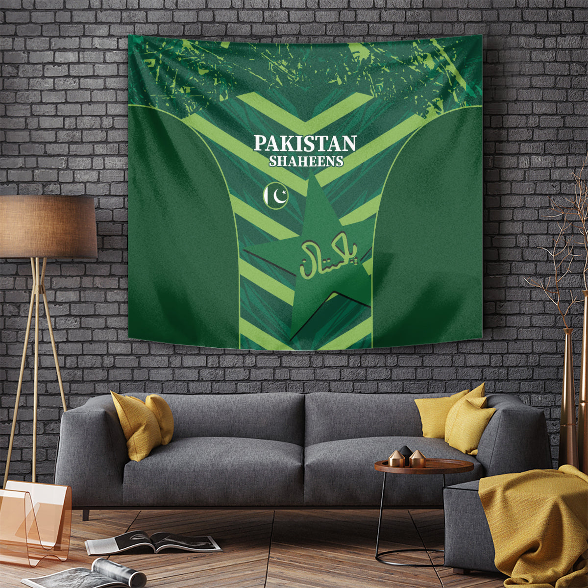 Pakistan Cricket Tapestry 2024 World Cup Go Shaheens - Wonder Print Shop