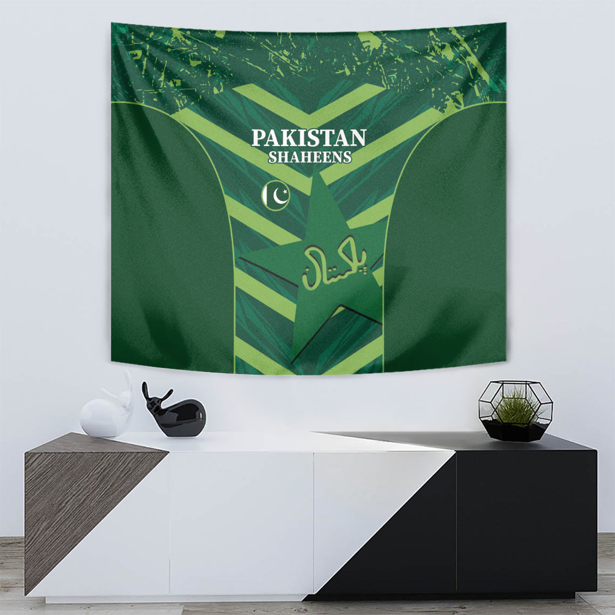 Pakistan Cricket Tapestry 2024 World Cup Go Shaheens - Wonder Print Shop