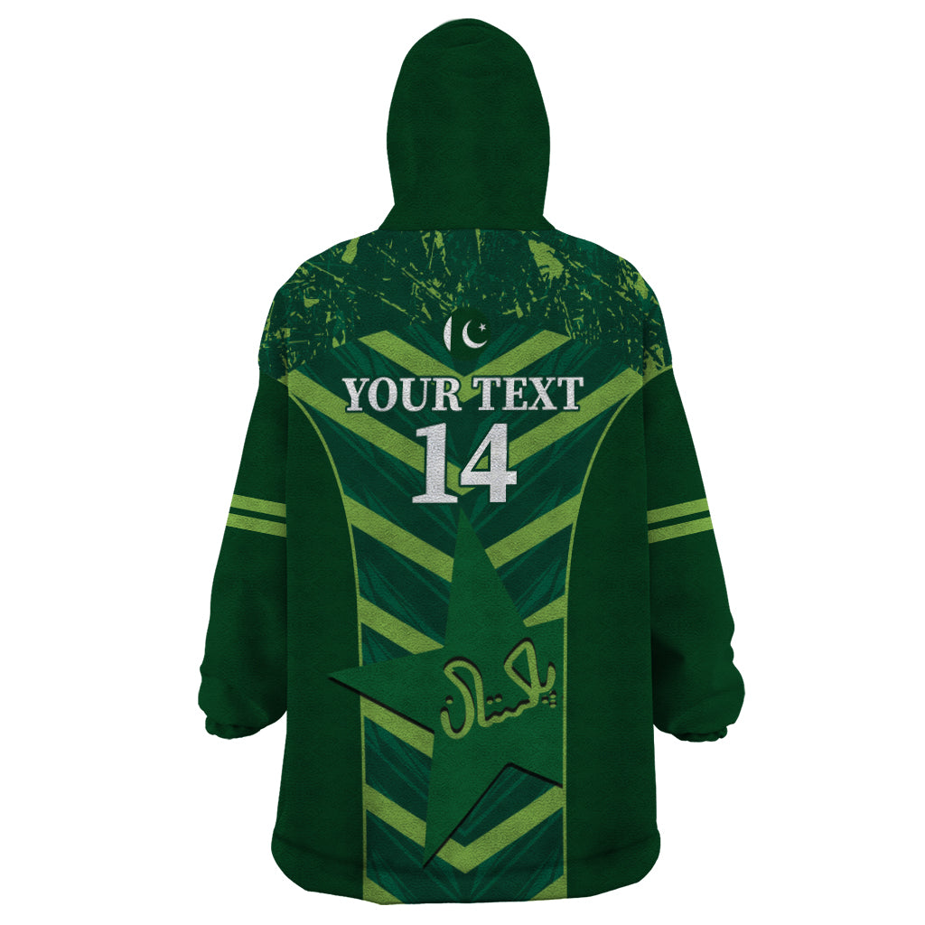 Custom Pakistan Cricket Wearable Blanket Hoodie 2024 World Cup Go Shaheens - Wonder Print Shop