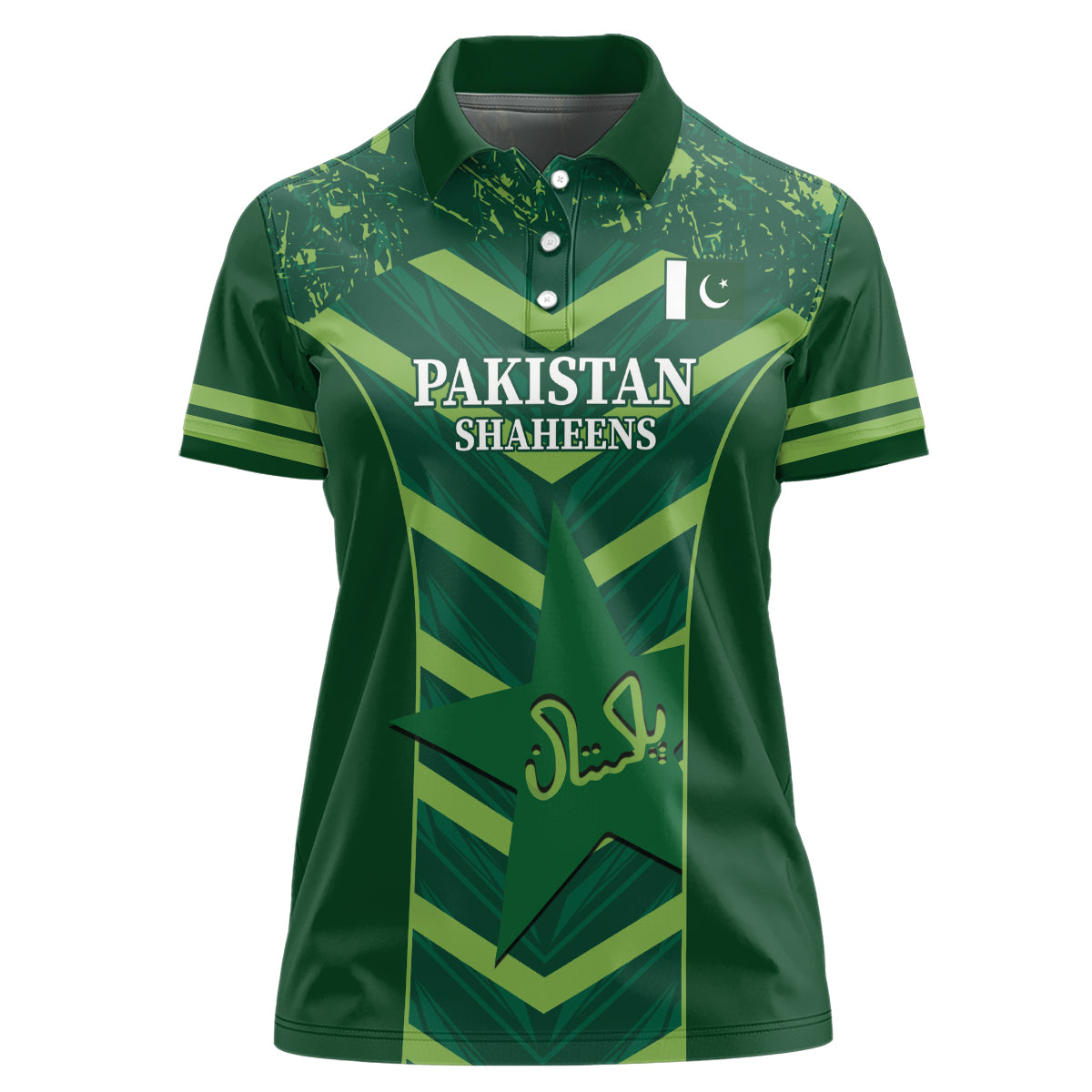 Custom Pakistan Cricket Women Polo Shirt 2024 World Cup Go Shaheens - Wonder Print Shop