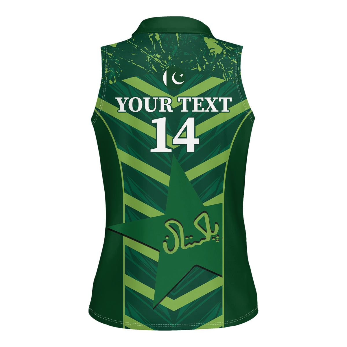 Custom Pakistan Cricket Women Sleeveless Polo Shirt 2024 World Cup Go Shaheens - Wonder Print Shop
