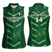 Custom Pakistan Cricket Women Sleeveless Polo Shirt 2024 World Cup Go Shaheens - Wonder Print Shop