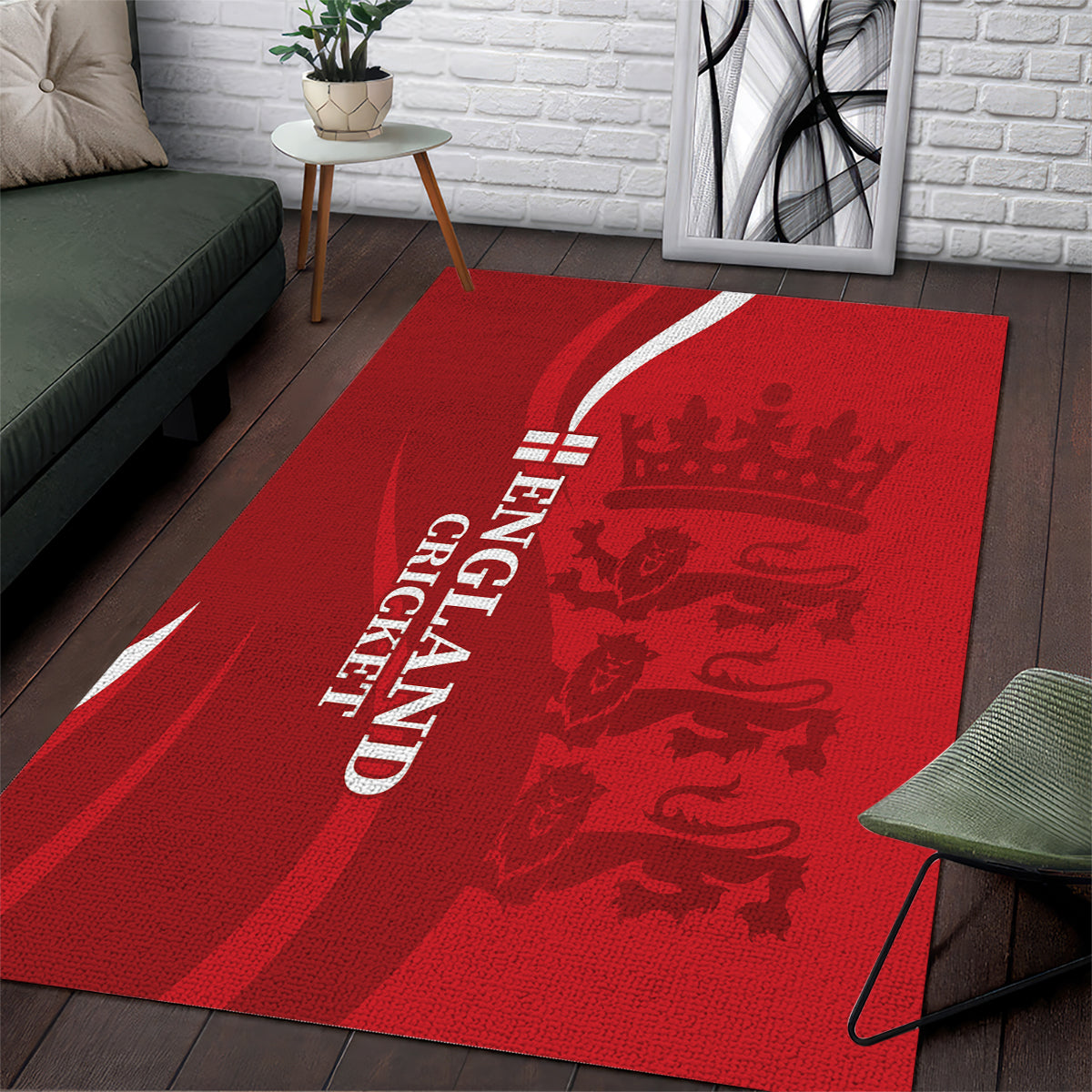 England Cricket Area Rug 2024 World Cup Go Champions - Wonder Print Shop