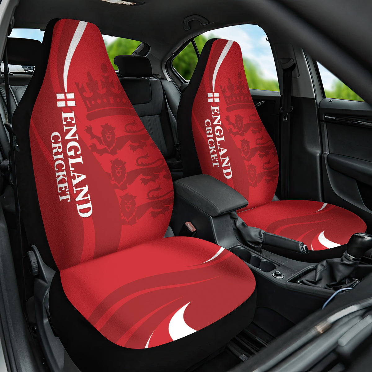 Custom England Cricket Car Seat Cover 2024 World Cup Go Champions