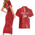 Custom England Cricket Couples Matching Short Sleeve Bodycon Dress and Hawaiian Shirt 2024 World Cup Go Champions - Wonder Print Shop