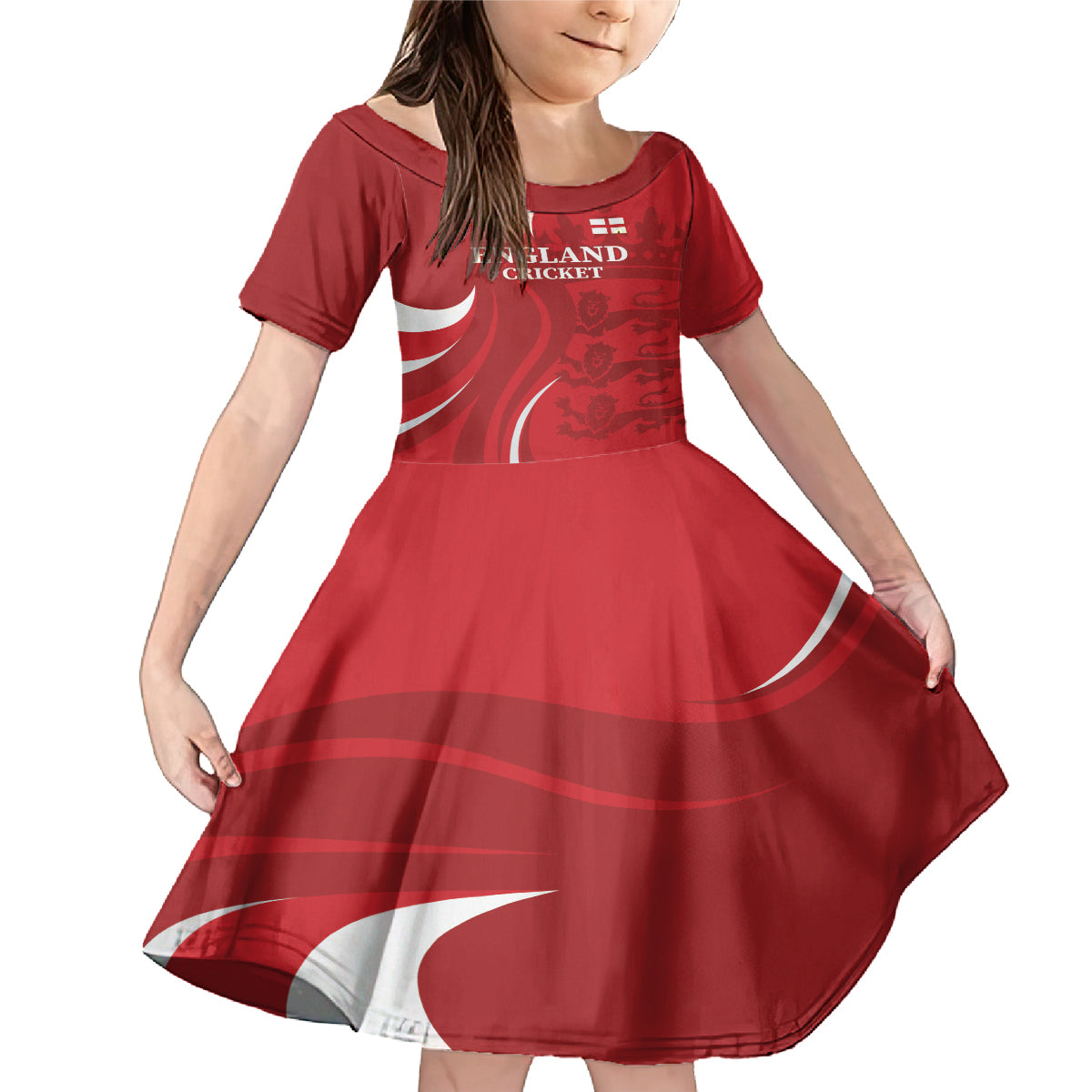 Custom England Cricket Family Matching Mermaid Dress and Hawaiian Shirt 2024 World Cup Go Champions - Wonder Print Shop