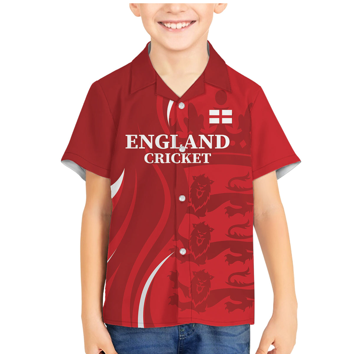 Custom England Cricket Family Matching Mermaid Dress and Hawaiian Shirt 2024 World Cup Go Champions - Wonder Print Shop