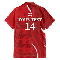 Custom England Cricket Family Matching Off Shoulder Short Dress and Hawaiian Shirt 2024 World Cup Go Champions - Wonder Print Shop