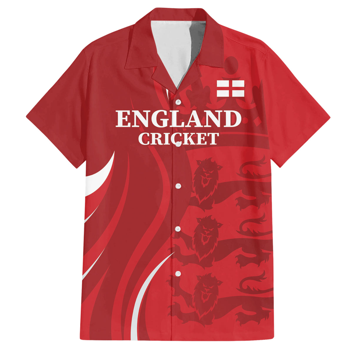 Custom England Cricket Family Matching Short Sleeve Bodycon Dress and Hawaiian Shirt 2024 World Cup Go Champions - Wonder Print Shop