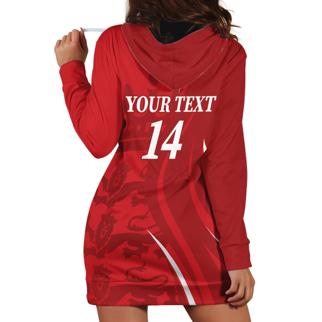 Custom England Cricket Hoodie Dress 2024 World Cup Go Champions - Wonder Print Shop