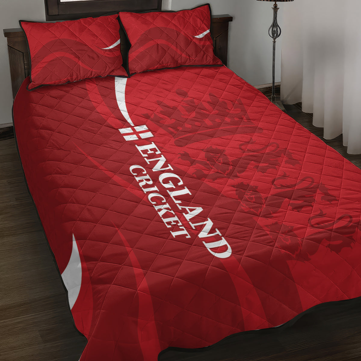 Custom England Cricket Quilt Bed Set 2024 World Cup Go Champions