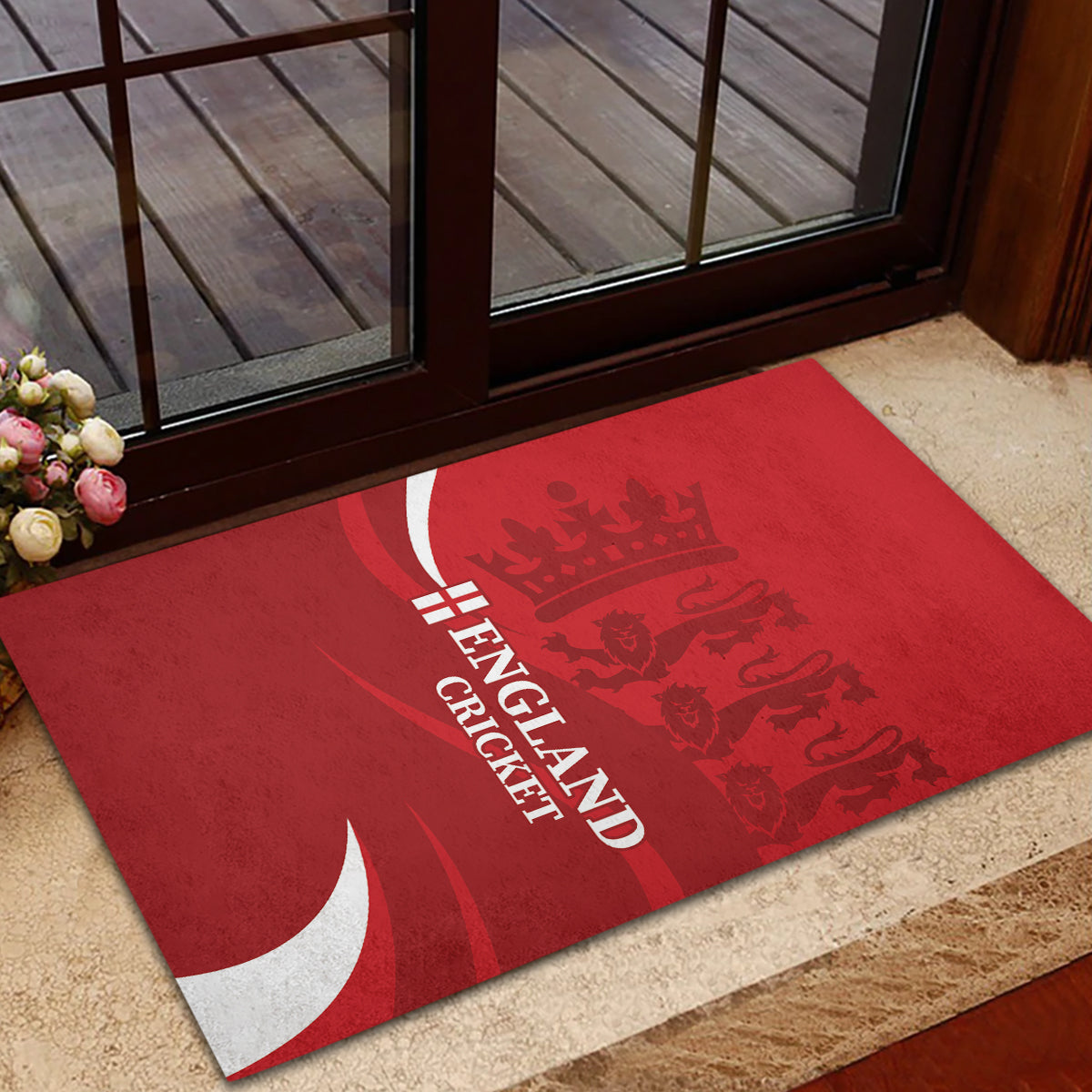 England Cricket Rubber Doormat 2024 World Cup Go Champions - Wonder Print Shop