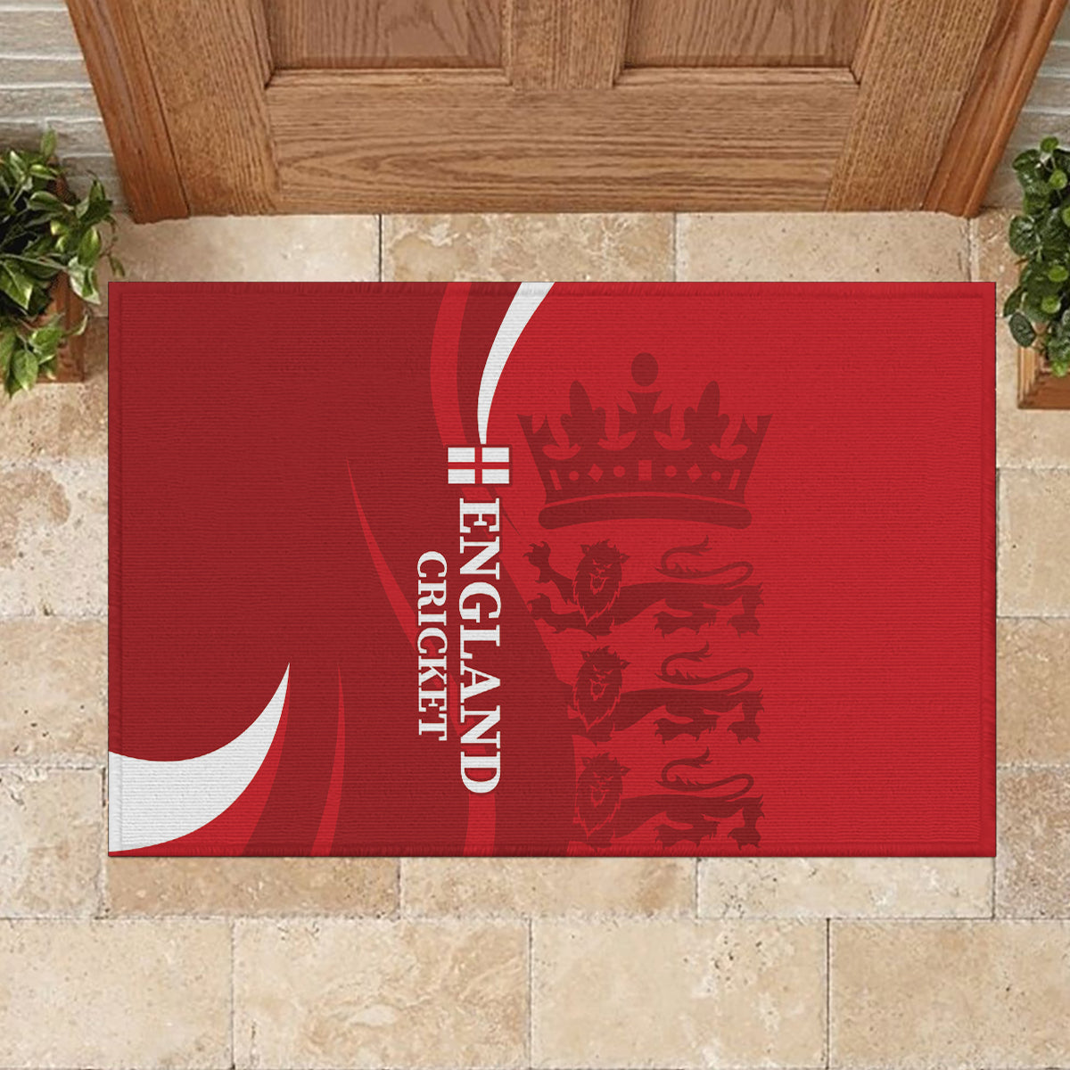 England Cricket Rubber Doormat 2024 World Cup Go Champions - Wonder Print Shop
