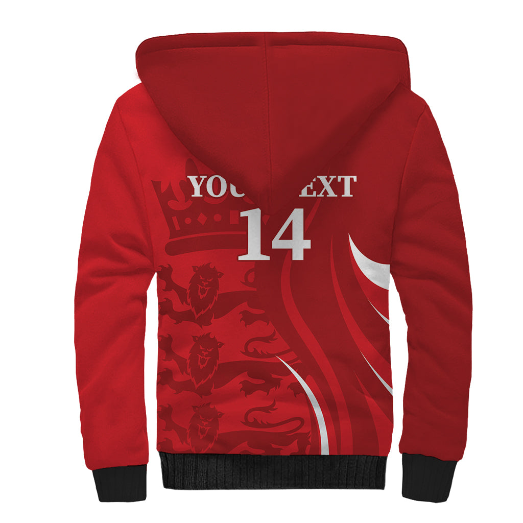 Custom England Cricket Sherpa Hoodie 2024 World Cup Go Champions - Wonder Print Shop