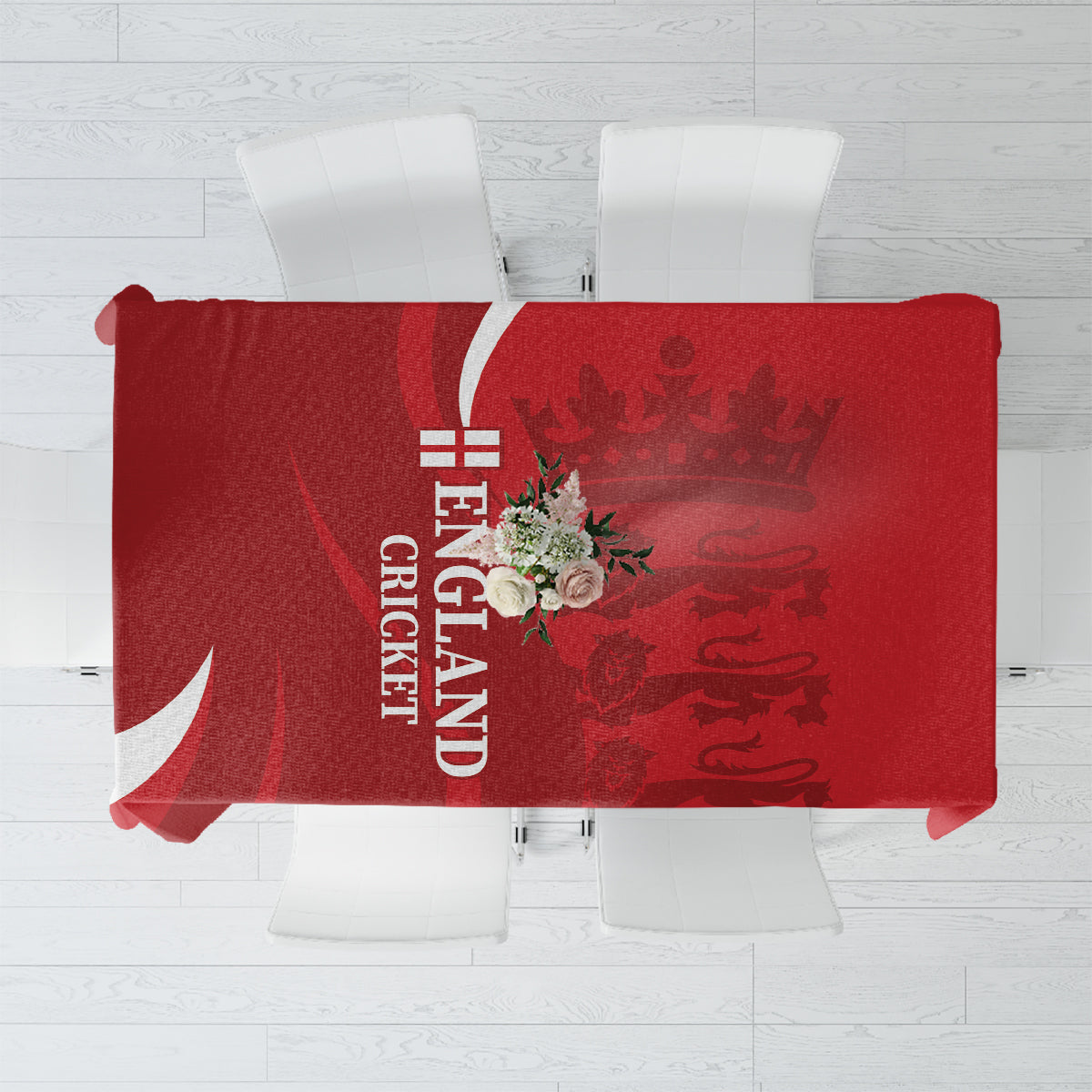 England Cricket Tablecloth 2024 World Cup Go Champions - Wonder Print Shop