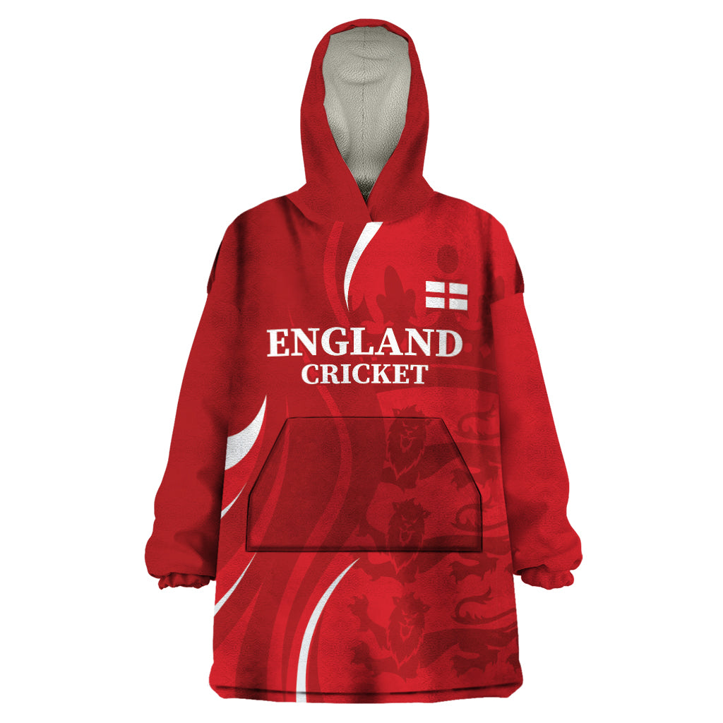 Custom England Cricket Wearable Blanket Hoodie 2024 World Cup Go Champions