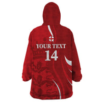 Custom England Cricket Wearable Blanket Hoodie 2024 World Cup Go Champions - Wonder Print Shop