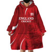 Custom England Cricket Wearable Blanket Hoodie 2024 World Cup Go Champions - Wonder Print Shop
