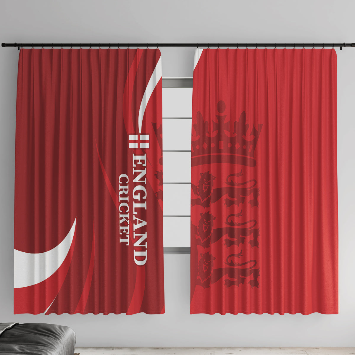 England Cricket Window Curtain 2024 World Cup Go Champions - Wonder Print Shop