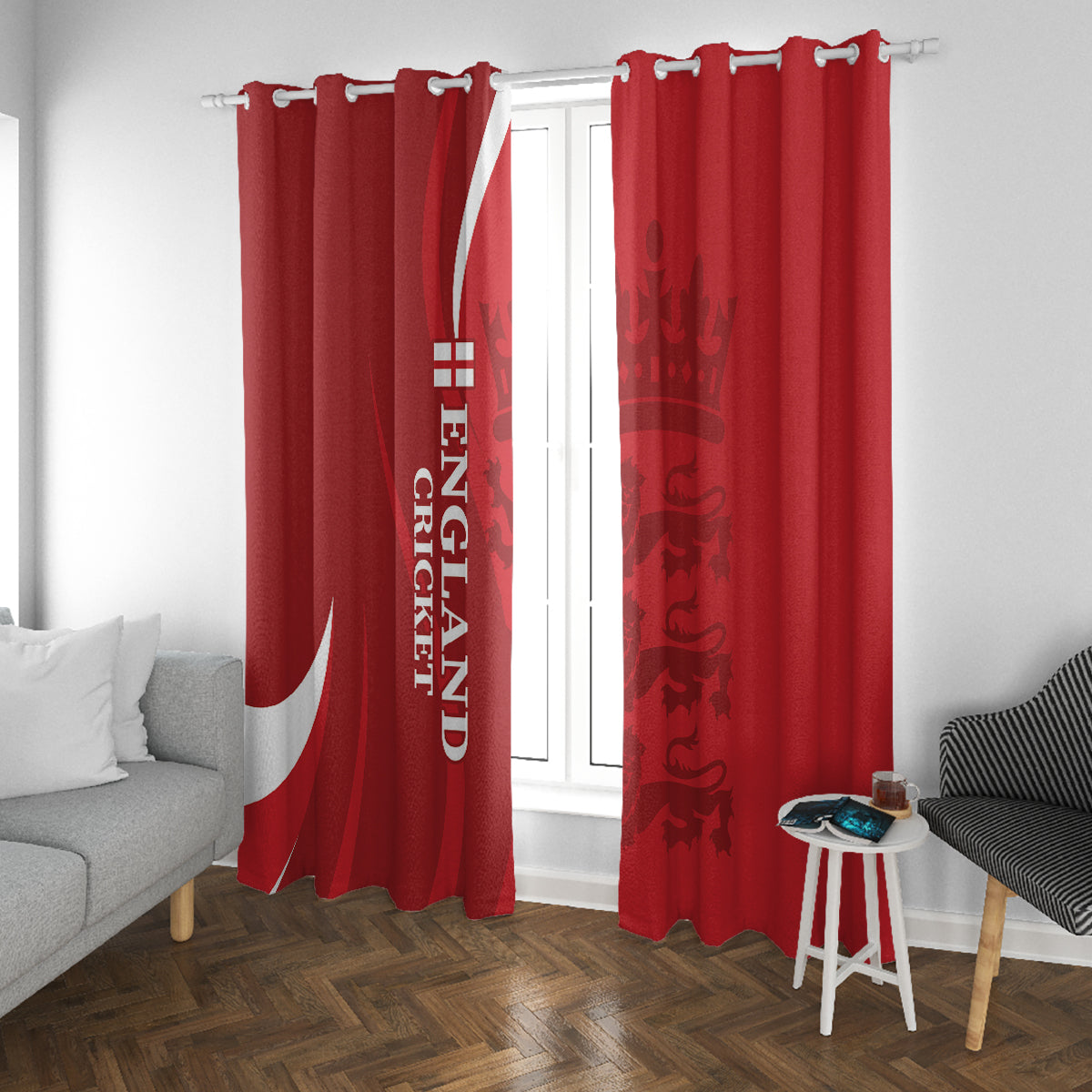 England Cricket Window Curtain 2024 World Cup Go Champions - Wonder Print Shop