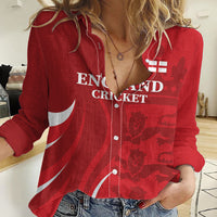 Custom England Cricket Women Casual Shirt 2024 World Cup Go Champions - Wonder Print Shop
