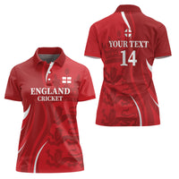 Custom England Cricket Women Polo Shirt 2024 World Cup Go Champions - Wonder Print Shop