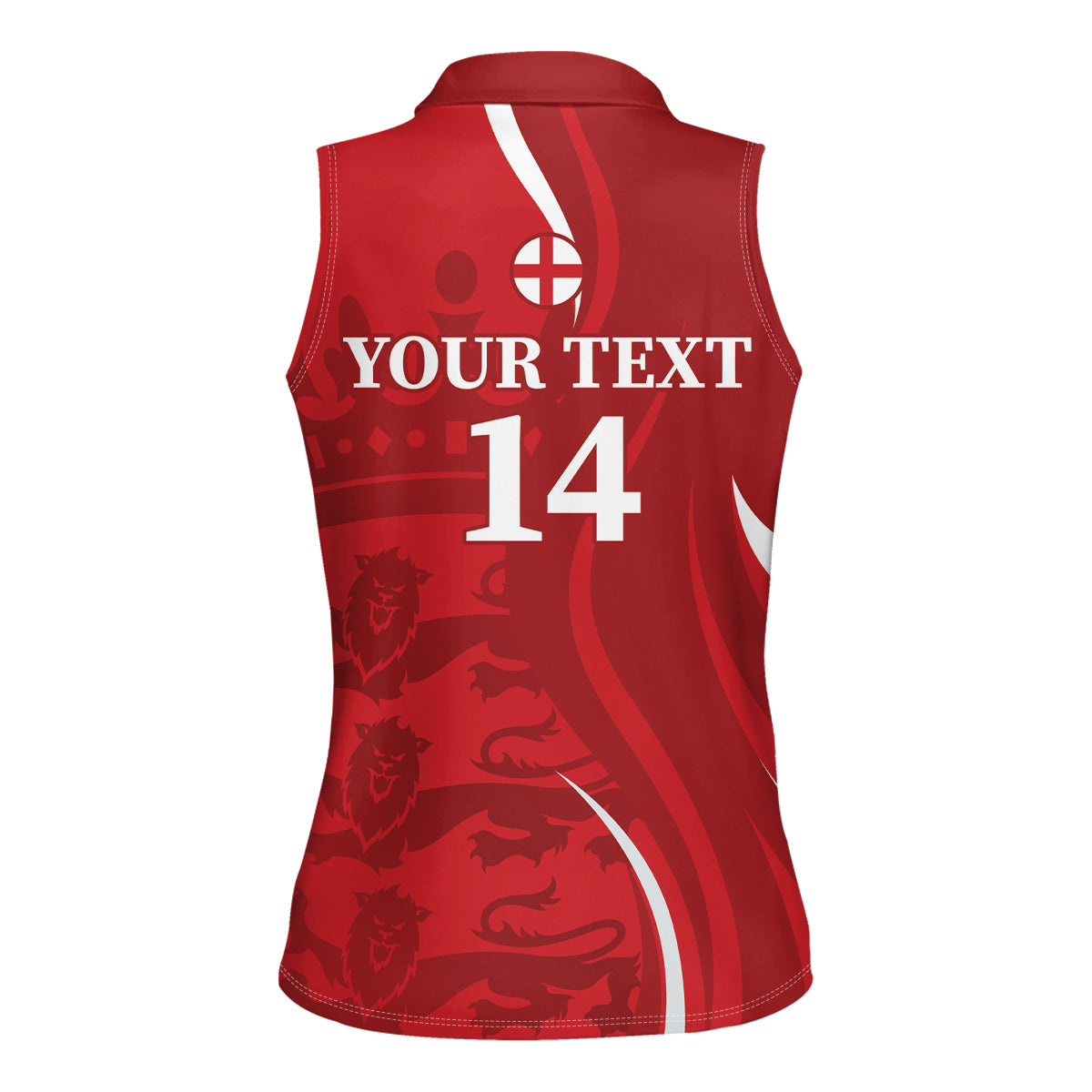 Custom England Cricket Women Sleeveless Polo Shirt 2024 World Cup Go Champions - Wonder Print Shop