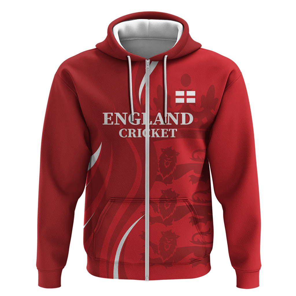 Custom England Cricket Zip Hoodie 2024 World Cup Go Champions - Wonder Print Shop