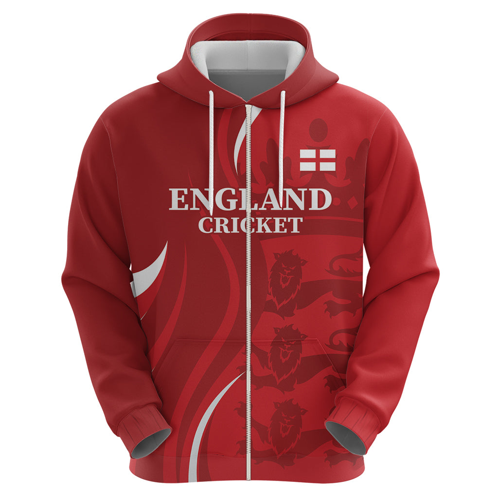Custom England Cricket Zip Hoodie 2024 World Cup Go Champions - Wonder Print Shop