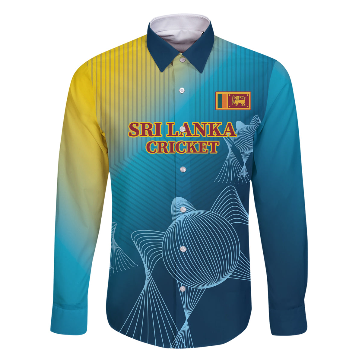 Custom Sri Lanka Cricket Family Matching Long Sleeve Bodycon Dress and Hawaiian Shirt 2024 World Cup Go The Lions - Wonder Print Shop