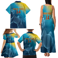 Custom Sri Lanka Cricket Family Matching Tank Maxi Dress and Hawaiian Shirt 2024 World Cup Go The Lions - Wonder Print Shop